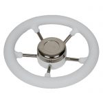 ΤΙΜΟΝΙ ΑΚΤ. INOX ΜΕ ΛΕΥΚΗ ΕΠΕΝΔΥΣΗ Φ280 mm